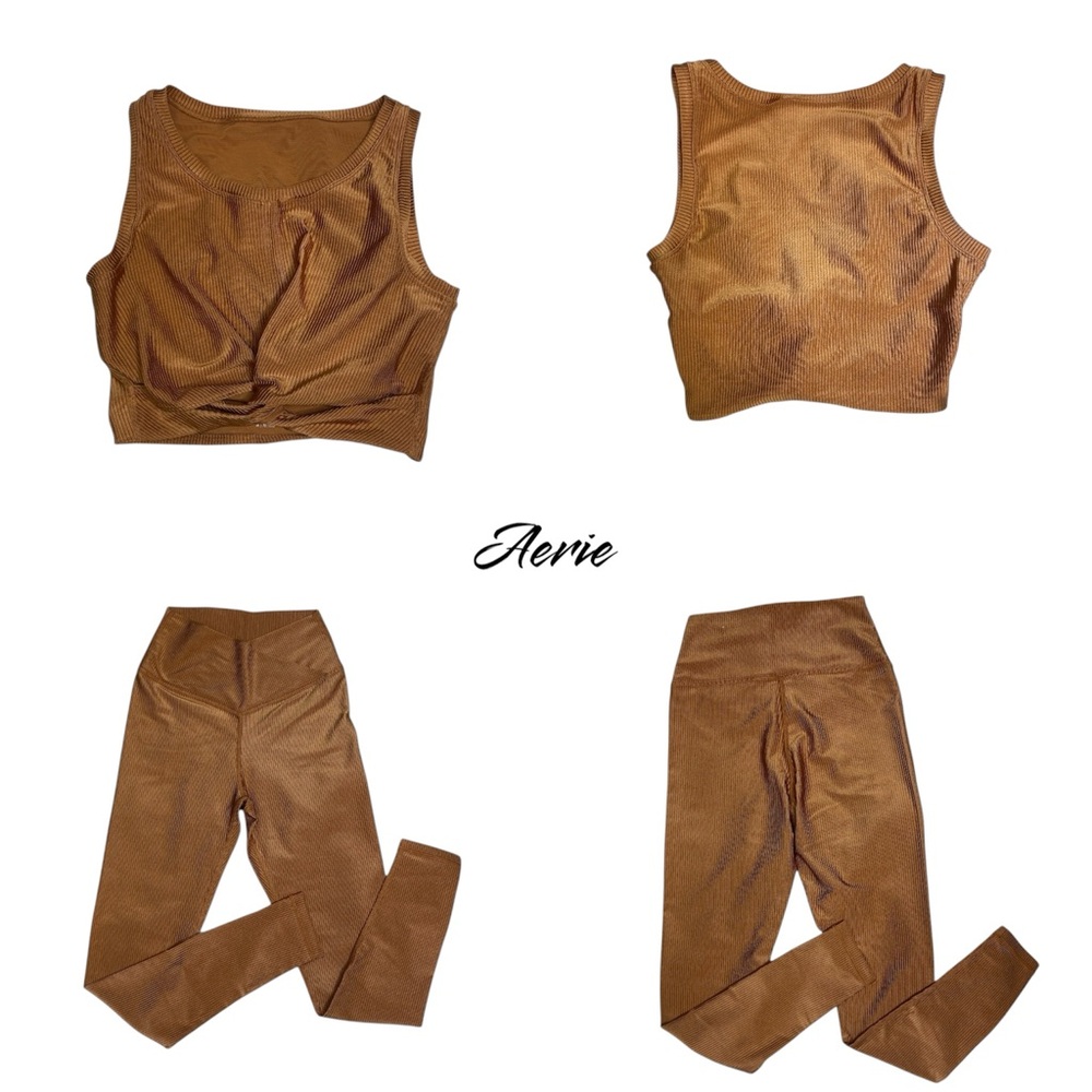 Aerie Metallic Cutout Activewear Set